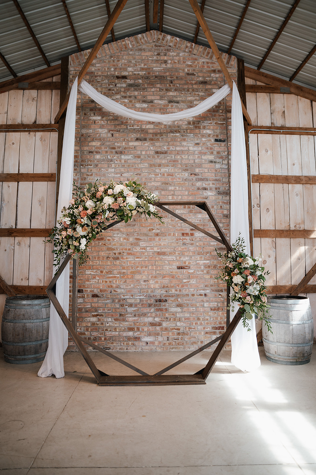A wedding arch set up in a wedding blog post answering the question "how much does wedding photography cost?"