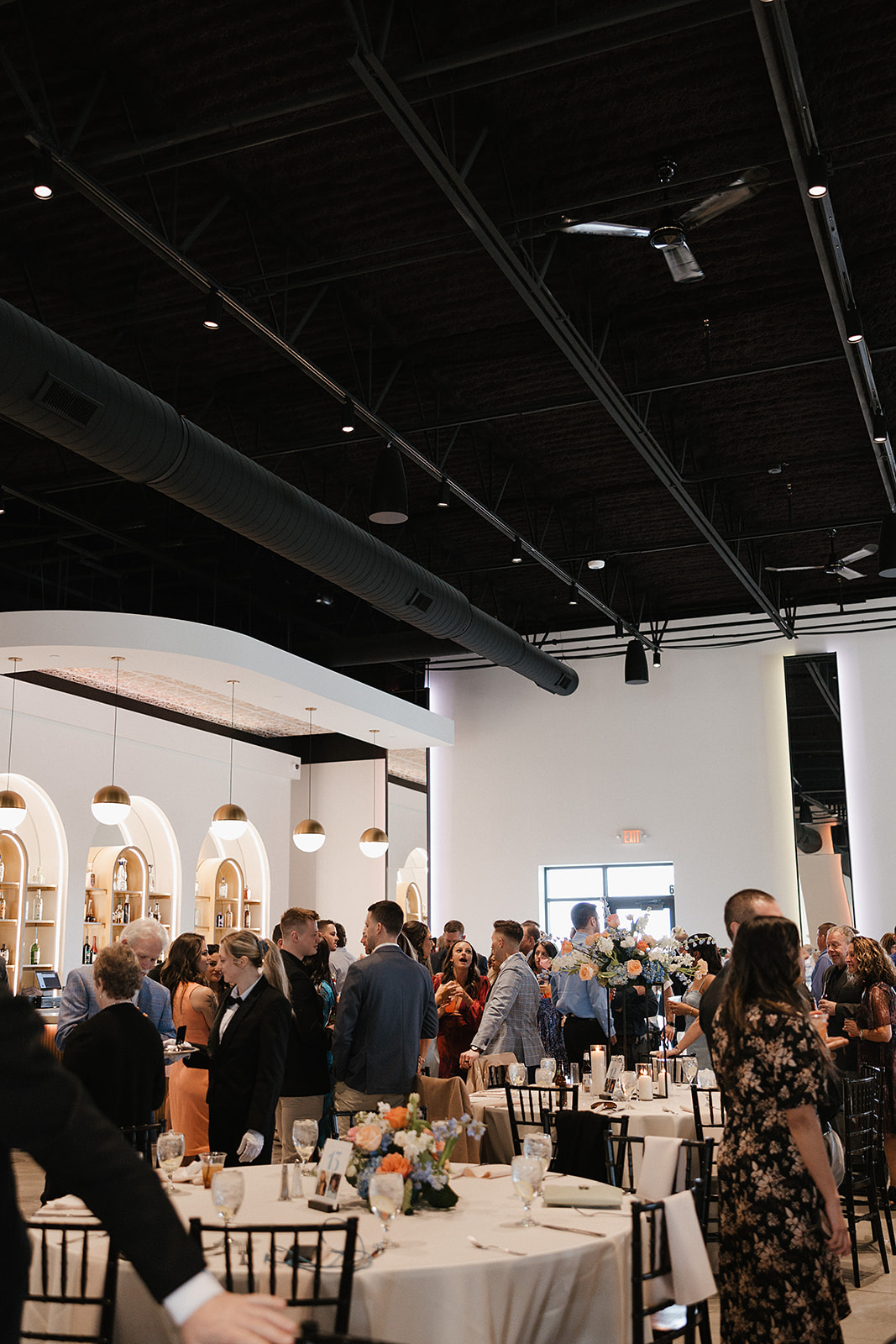 Wedding guests at Wisconsin wedding venue, the valerie