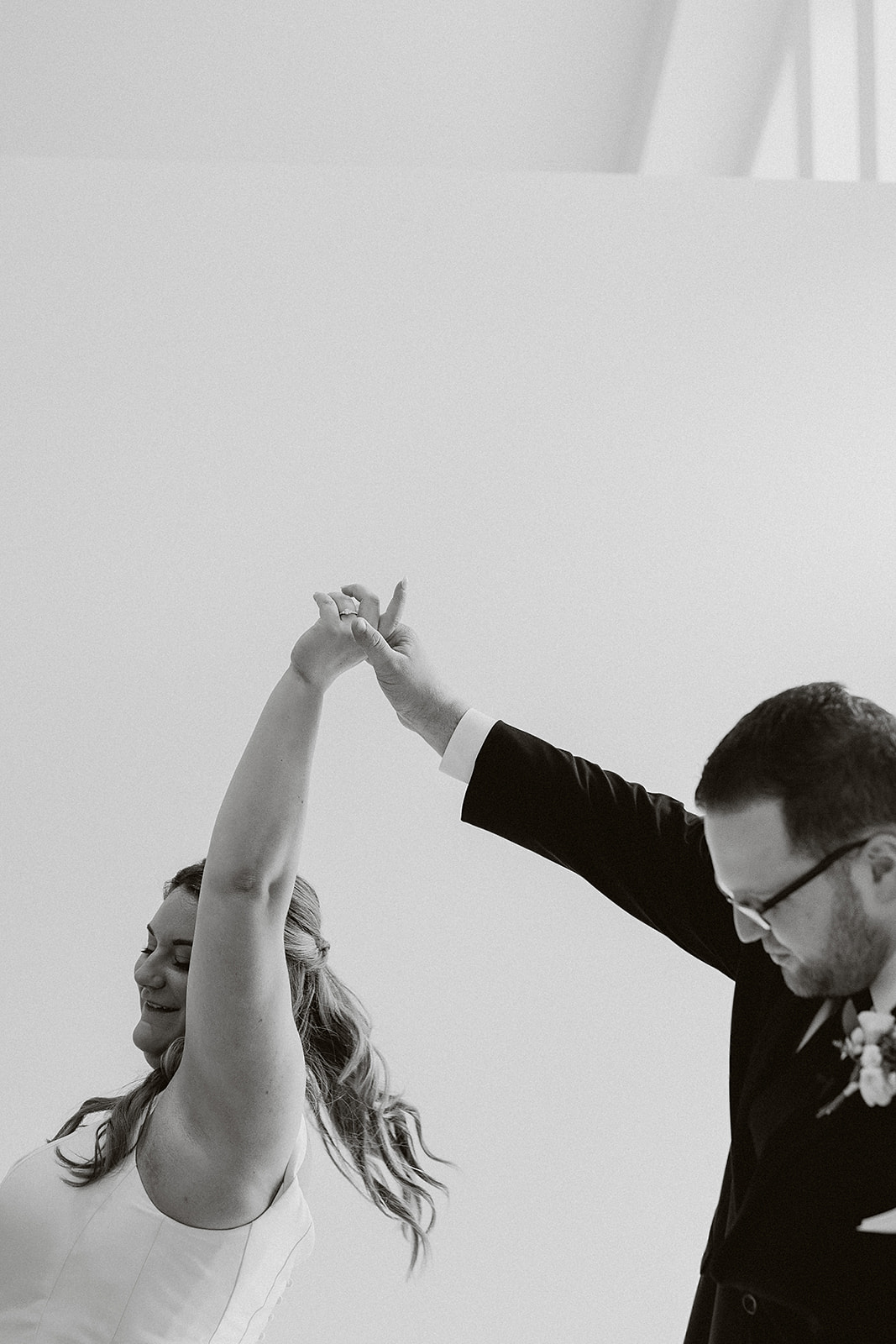 A bride and groom dancing inside their luxury wedding venue, the eloise