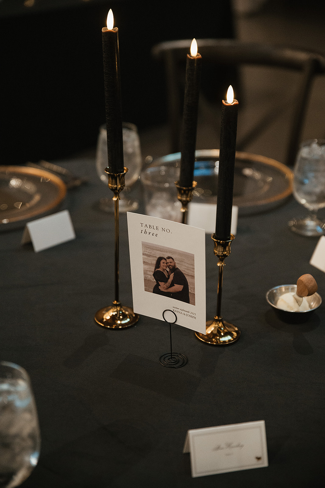 Table details at Green Bay wedding venue