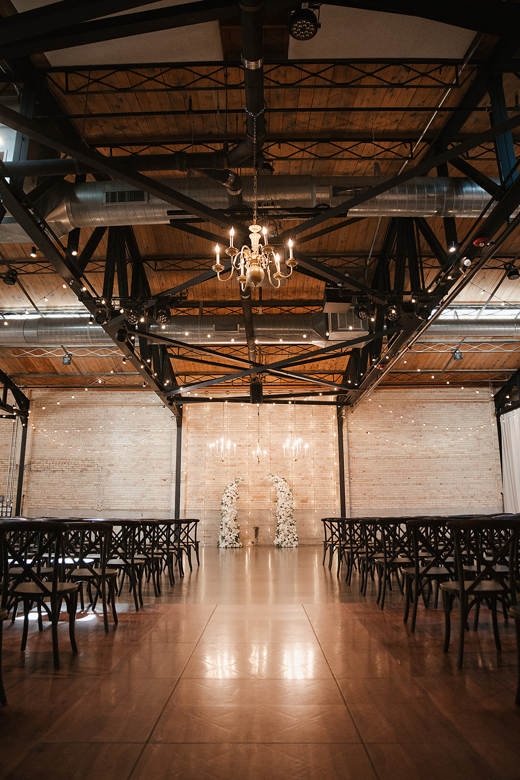 Wisconsin wedding venue set up for ceremony